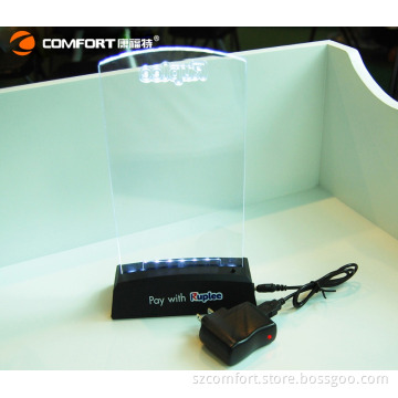 New LED charging menu cards
